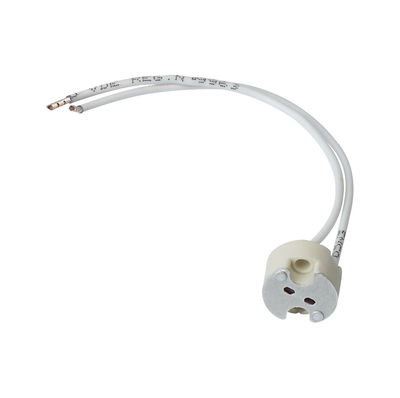 Witte keramische fittingenadapter met twee draden voor LED-lampinstallatie en verlichtingstechniek