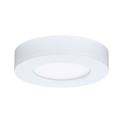 Plafonnier LED rond en plastique blanc avec éclairage économique pour espaces de vie