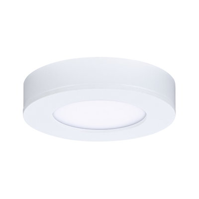 Plafonnier LED rond en plastique blanc avec éclairage économique pour espaces de vie