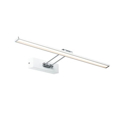 Applique murale LED blanche moderne avec barre réglable et support chromé pour éclairage intérieur