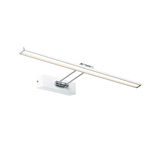Applique murale LED blanche moderne avec barre réglable et support chromé pour éclairage intérieur