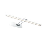 Moderne witte LED-wandlamp met verstelbare balk en chromen bevestiging voor sfeerverlichting