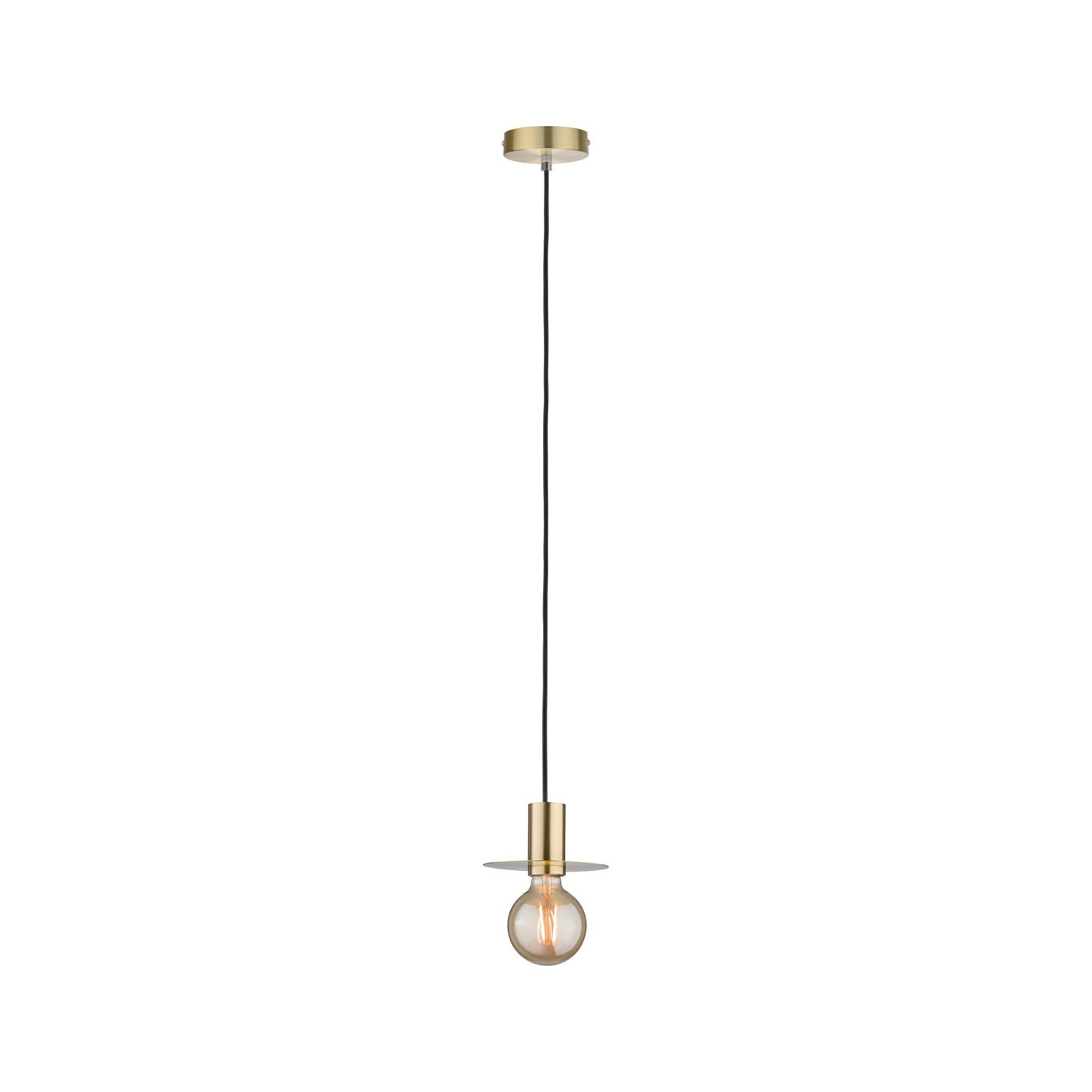 Neordic Pendant luminaire Stian E27 max. 60W Brushed brass dimmable Metal