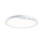 Round white LED ceiling light with motion sensor, energy-efficient indoor lighting