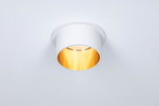 White metal recessed spotlight with warm light for modern indoor lighting solutions