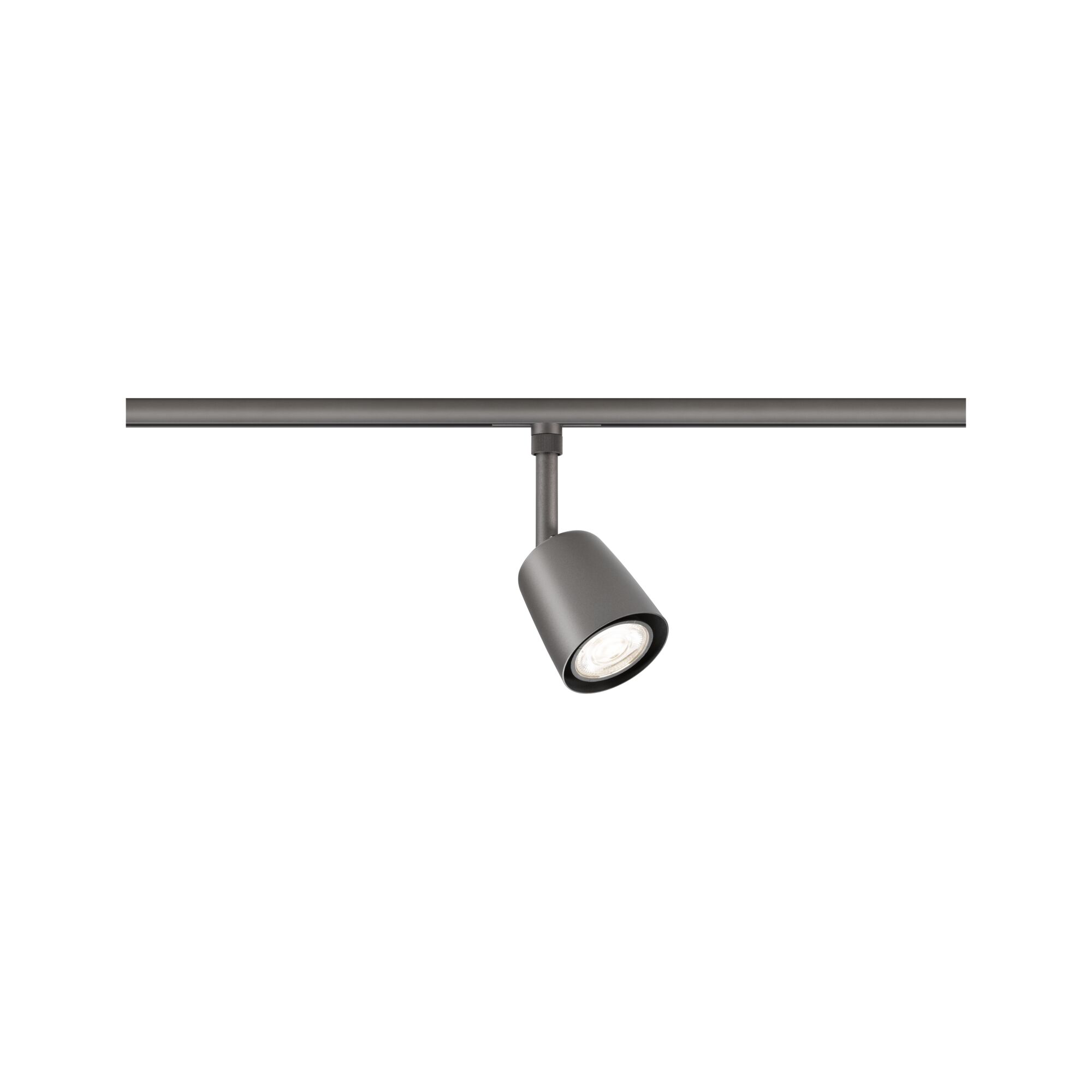 URail Skinnespot Cover Enkelt spot GU10 max. 10W dæmpbar 230V Titanium