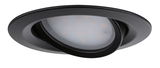 Spot encastré LED noir en métal avec tête orientable pour un éclairage d’intérieur flexible