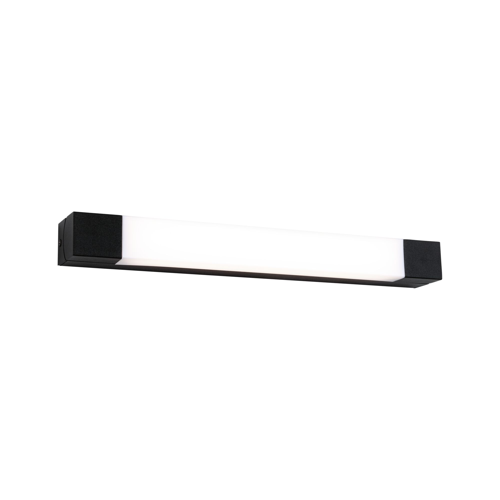 Schwarze LED-Wandleuchte mit weißem Diffusor aus Kunststoff für moderne Innenbeleuchtung