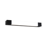 Schwarze LED-Wandleuchte mit weißem Diffusor aus Kunststoff für moderne Innenbeleuchtung