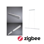Moderne LED-hanglamp van geborsteld aluminium in zilver voor stijlvolle binnenverlichting