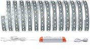 Flexibler LED-Streifen mit Netzteil in Grau und Orange für energiesparende Raumbeleuchtung