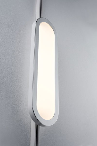 Applique murale LED ovale blanche moderne avec lumière blanc chaud pour intérieur élégant