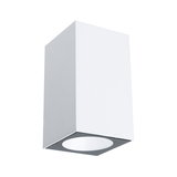 Modern white aluminum ceiling spotlight with square design for indoor lighting.