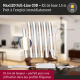 Bande LED MaxLED Full-Line COB 1,5 m blanc chaud avec alimentation, 10 mm de large pour profils fins