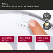 Panneau LED Abia 2 White Select Détecteur de mouvement crépusculaire (HF) rond 400mm 16W 1400lm 2700 - 4000K Blanc
