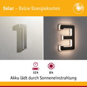 Solarbetriebene Hausnummernleuchten in Weiß und Schwarz mit LED-Beleuchtung für energiesparende Außenbeleuchtung