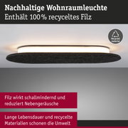 Nachhaltige Wohnraumleuchte mit 100% recyceltem Filz in Schwarz, energiesparende LED-Deckenlampe