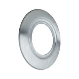 Round brushed stainless steel recessed ring in silver for LED lights and spotlights