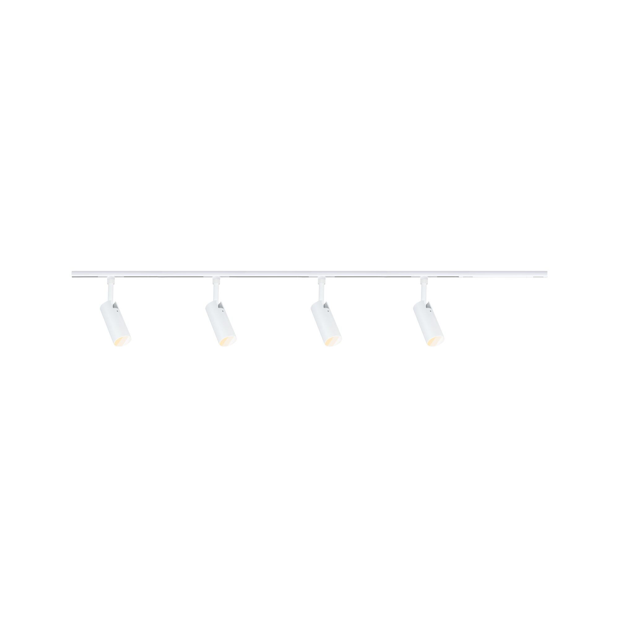 URail Spot sur rail Tubo Kit de démarrage Alimentation centrale 4x4W 230V Blanc signal