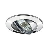 Ronde verstelbare inbouwspot van chroom metaal met reflector voor accentverlichting