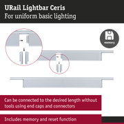White URail Lightbar Ceris for uniform basic lighting with memory and reset functions