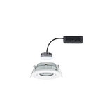 White LED recessed spotlight with separate driver and black cable for modern indoor lighting