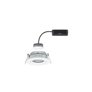 Witte inbouwspot van kunststof met grijs LED-module en zwarte kabel voor binnenverlichting