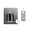 URail Abat-jour 2Easy 160mm Noir mat Suspension noire en métal avec support chromé et lumière diffuse pour éclairage intérieur moderne