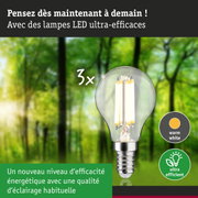 Ampoule LED à lumière blanc chaud et haute efficacité énergétique sur fond de forêt verte