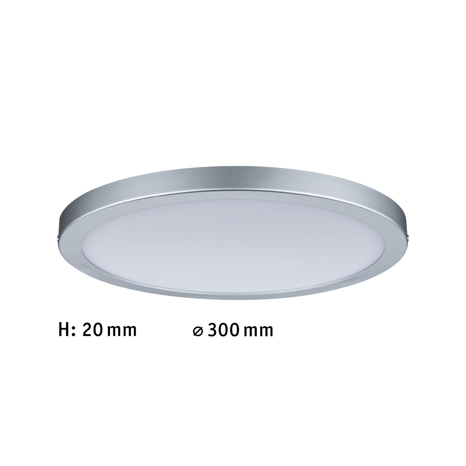 LED Panel Atria round 300mm 16W 1450lm 4000K Chrome matt