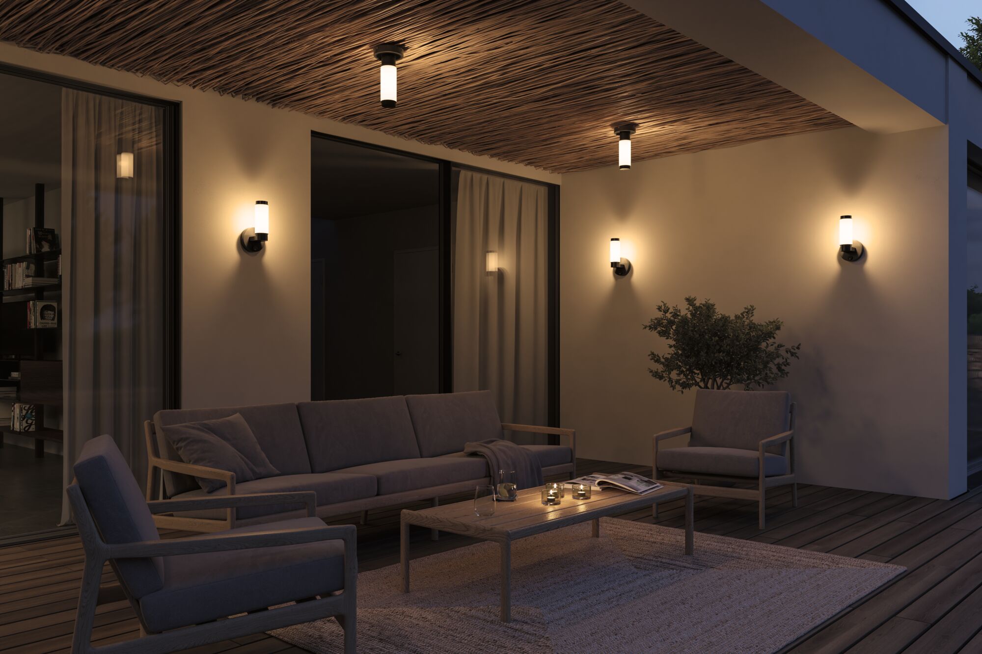ModuShine Shade Selaro IP44 cylindrical Anthracite/White