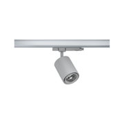 Modern white metal LED spotlight for track systems, perfect for accent lighting in interiors