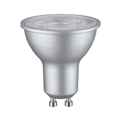 Lampe LED réflecteur GU10 argent mat avec verre clair pour éclairage économique