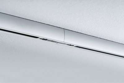 Modern silver aluminum ceiling spotlight with slim design for efficient room lighting