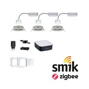 Smik Zigbee LED-Einbaustrahler Set mit Steuerung, Schalter und Netzteil für smarte Beleuchtung