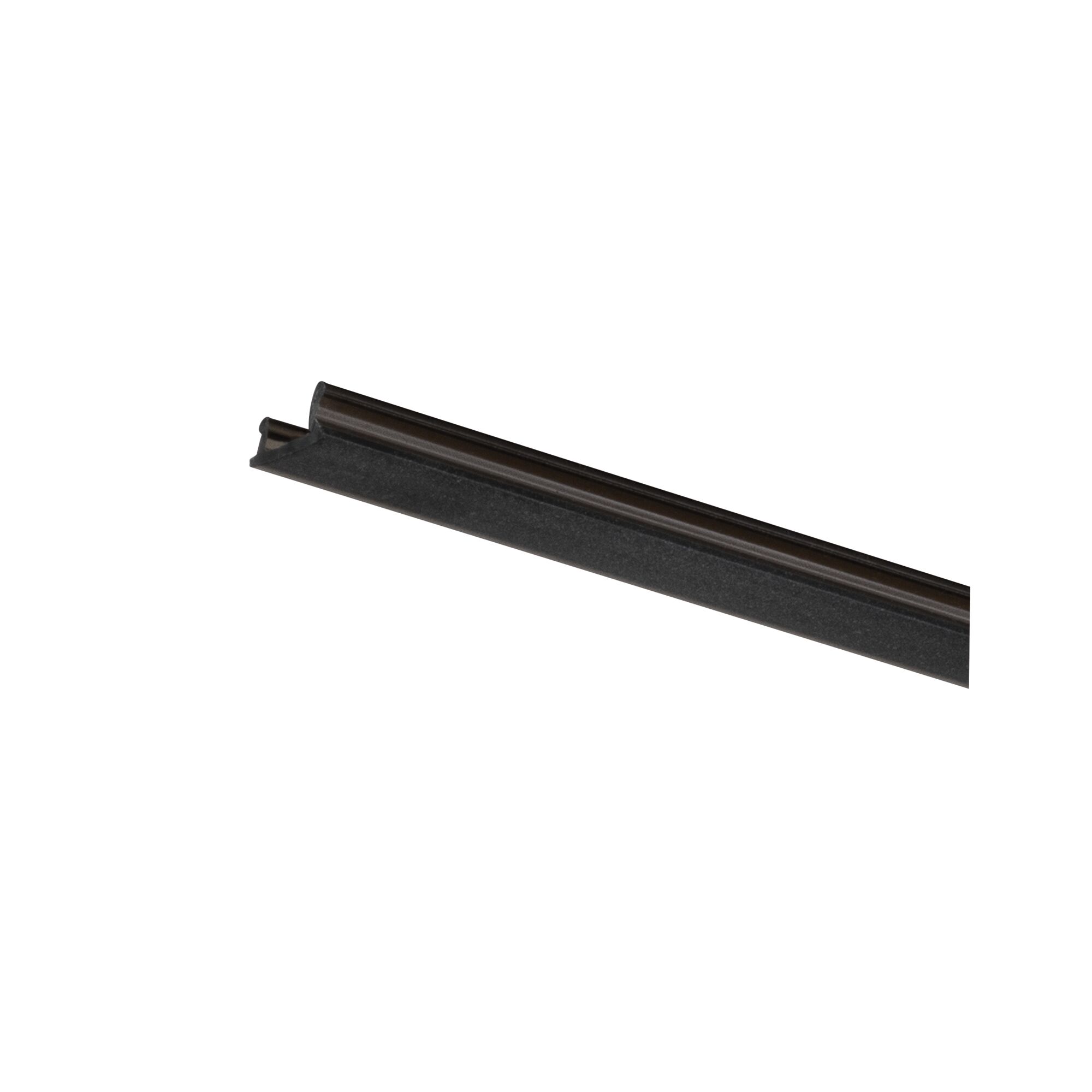 Rail en aluminium noir mat pour systèmes d'éclairage LED intérieurs au design épuré