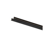 Black matte aluminum rail for indoor LED lighting systems with sleek design