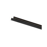 Black matte aluminum rail for indoor LED lighting systems with sleek design
