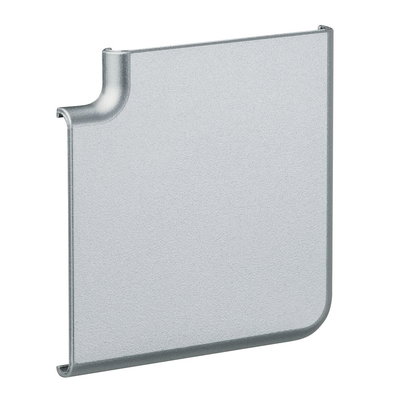 Silver aluminum cover with rounded corner for LED track lighting, modern accessory part