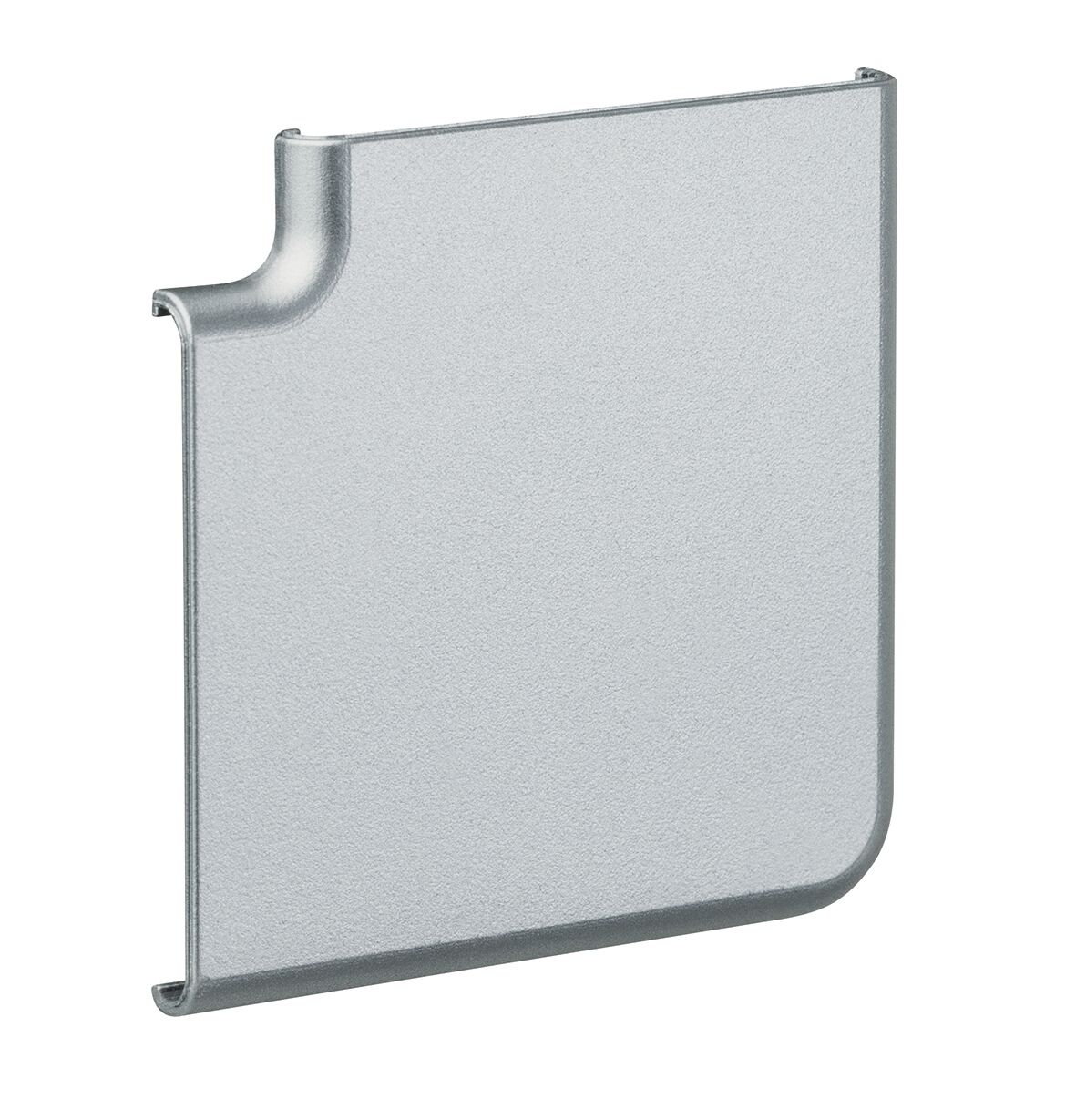 Sølvfarvet aluminiumsdæksel med afrundet hjørne til LED-skinnebelysning, moderne tilbehør