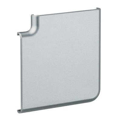 Silver aluminum cover with rounded corner for LED track lighting, modern accessory part