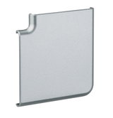 Silver aluminum cover with rounded corner for LED track lighting, modern accessory part