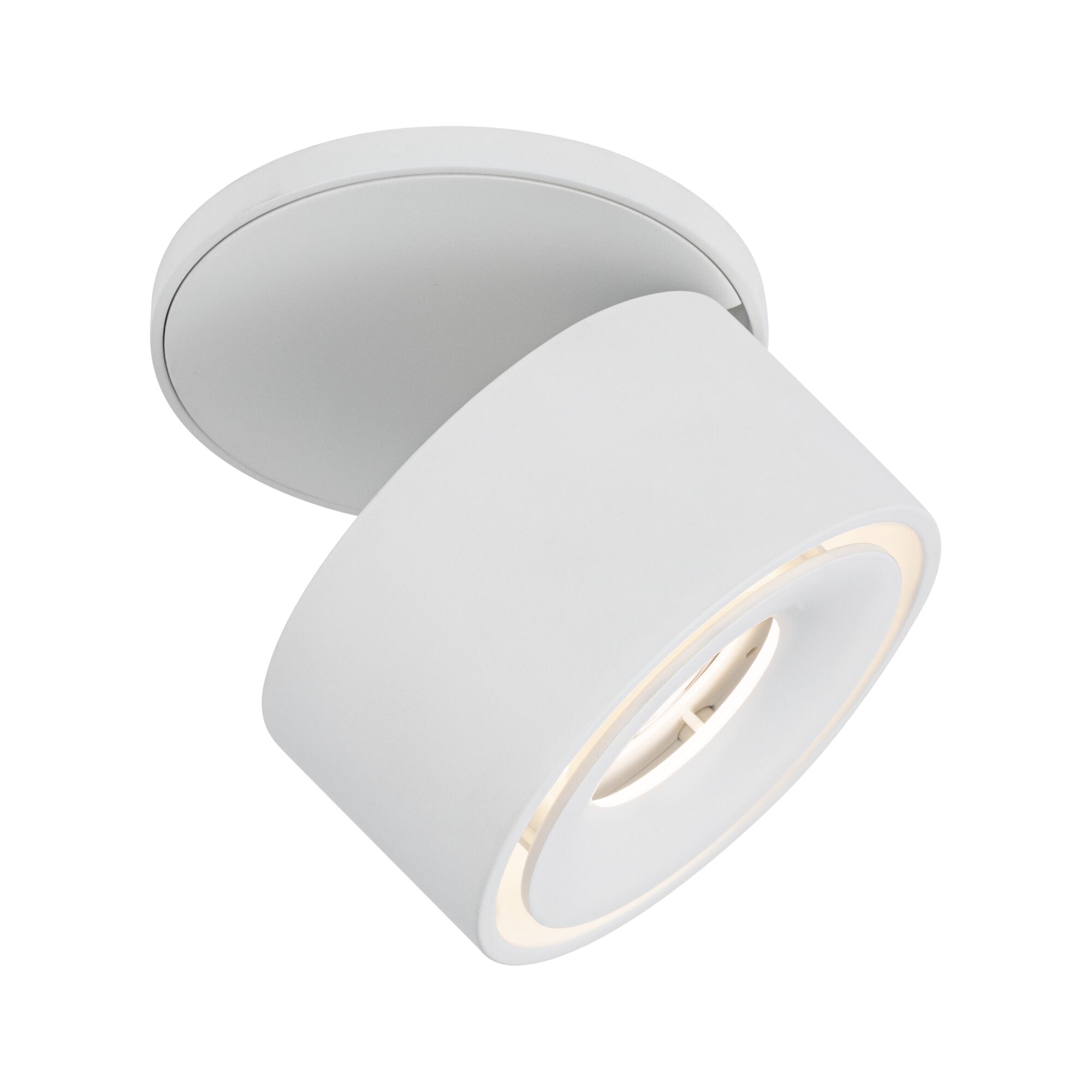 Spot LED de plafond moderne en métal blanc avec lumière chaude pour intérieur