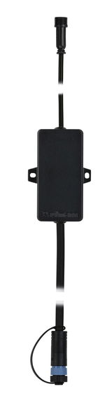 Black plastic connector cable with plug and socket for LED lighting systems