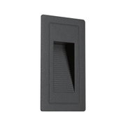 Applique murale LED rectangulaire noire en plastique avec sortie de lumière rainurée pour éclairage intérieur