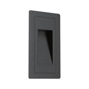 Applique murale LED rectangulaire noire en plastique avec sortie de lumière rainurée pour éclairage intérieur