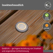 LED Bodeneinbauleuchte Floor insektenfreundlich IP67 rund 50mm 2200K 2,2W 15lm 230V Alu Kunststoff/Metall