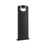 Borne extérieure moderne en aluminium noir avec lumière LED pour éclairage de jardin et chemin