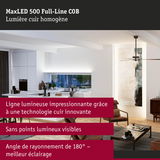 Bande lumineuse MaxLED 500 Full-Line COB avec lumière homogène dans un intérieur moderne