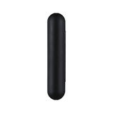 Black elongated LED wall light with rounded ends made of metal for modern indoor lighting